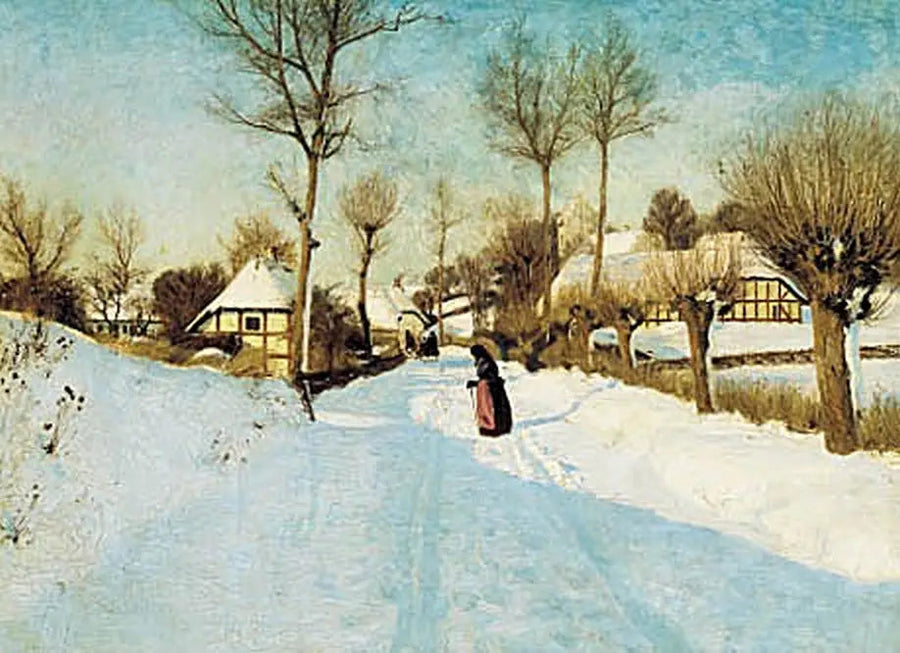 A vila no inverno. - H. A. Brendekilde