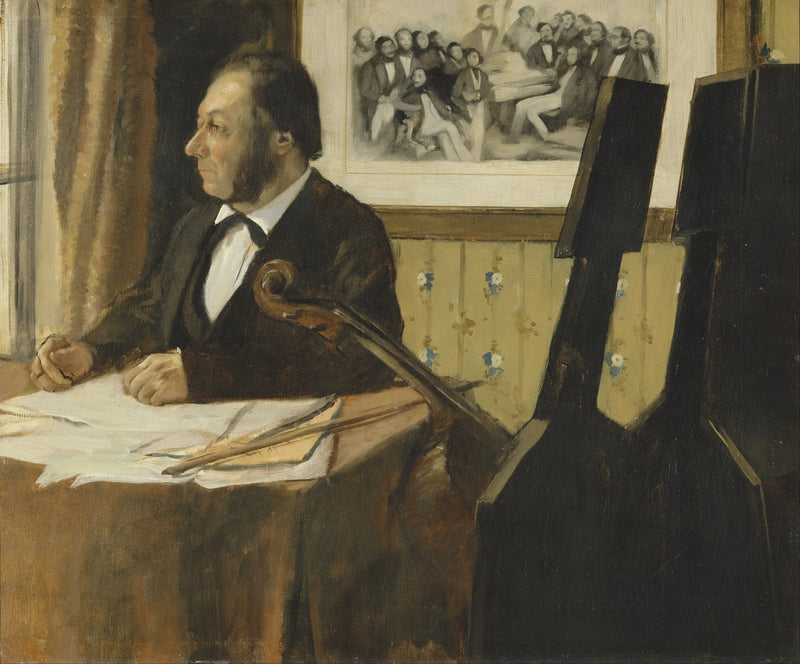 O Violoncelista Pilet - Edgar Degas