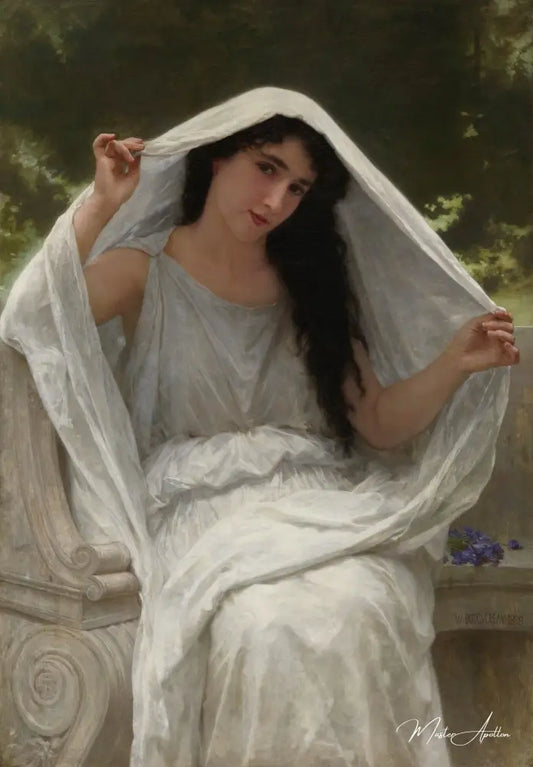 Le Voile - William Bouguereau - Reproductions de tableaux et peintures haut de gamme