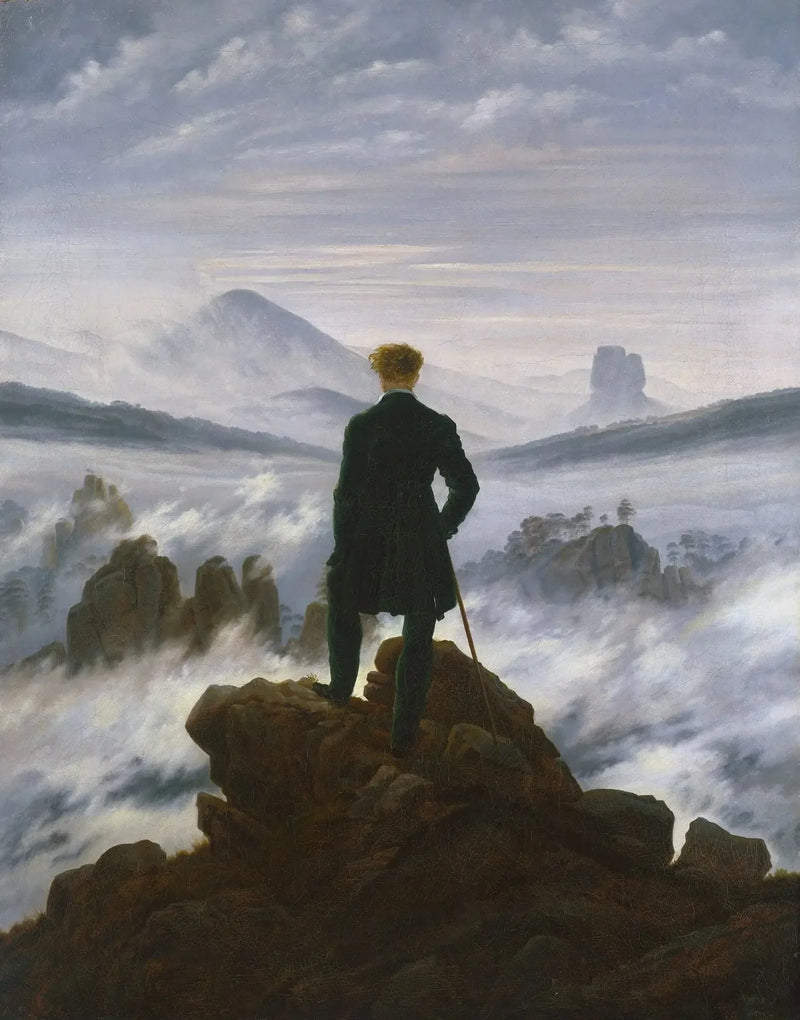 O Viajante Contemplando um Mar de Nuvens - Caspar David Friedrich