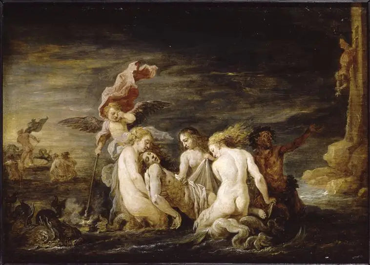 Léandre afogado encontrado pelas Nereidas - David Teniers o Jovem