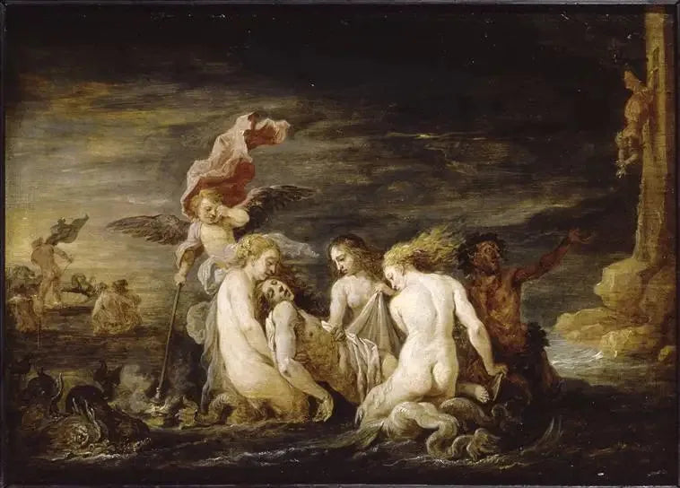 Léandre afogado encontrado pelas Nereidas - David Teniers o Jovem