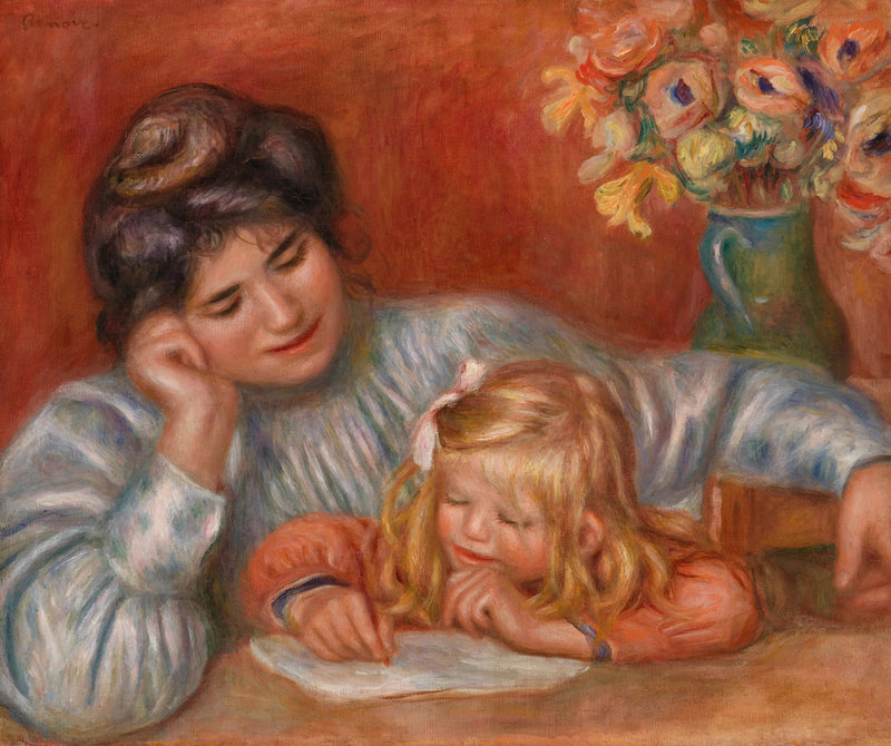 Aula de escrita (A Aula de escrita) - Pierre-Auguste Renoir