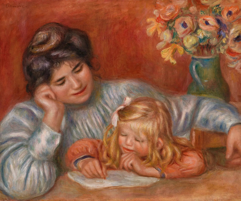 Aula de escrita (A Aula de escrita) - Pierre-Auguste Renoir