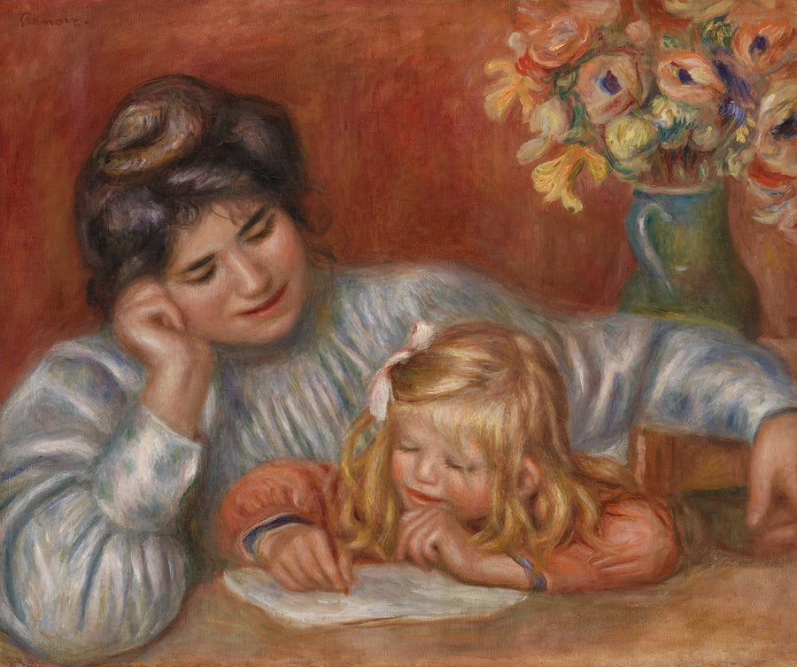 Aula de escrita (A Aula de escrita) - Pierre-Auguste Renoir