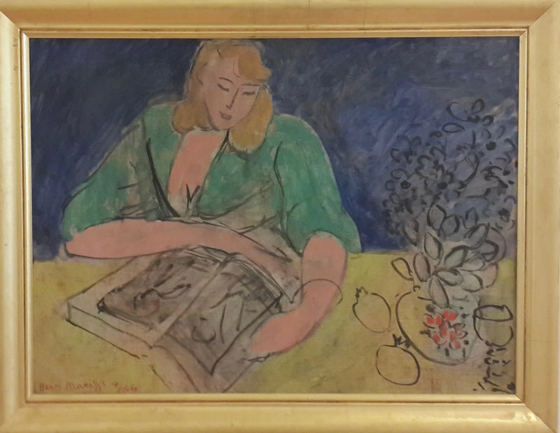 Leitura na mesa amarela - Henri Matisse