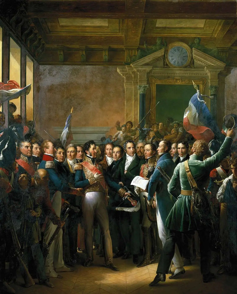 Leitura na Prefeitura de Paris da Declaração dos Deputados e da Proclamação do Duque de Orléans, tenente-general do Reino (31 de julho de 1830) - François Gérard