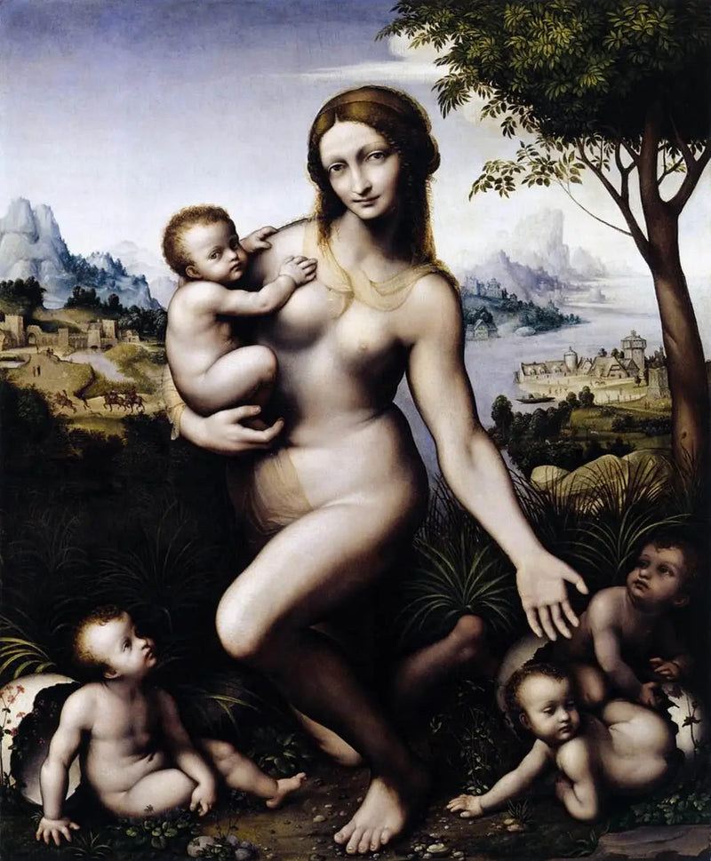 Leda com seus filhos - Leonardo da Vinci