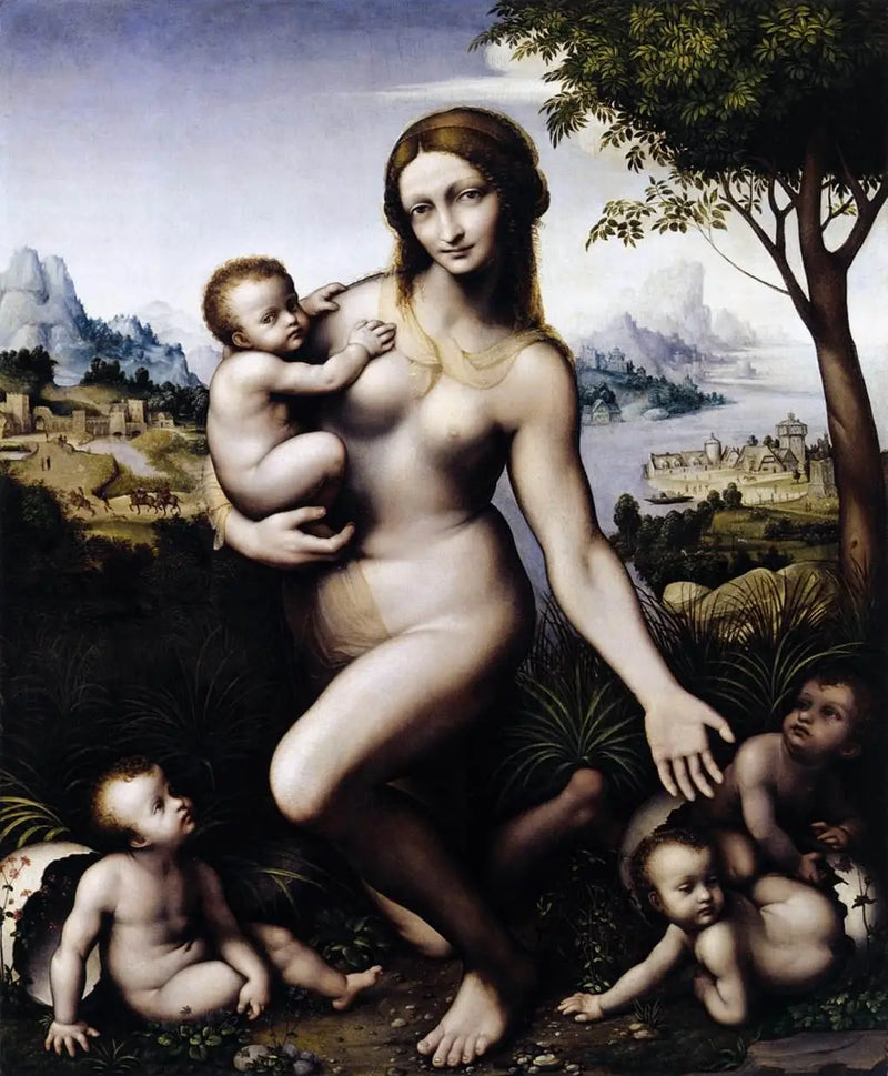 Leda com seus filhos - Leonardo da Vinci