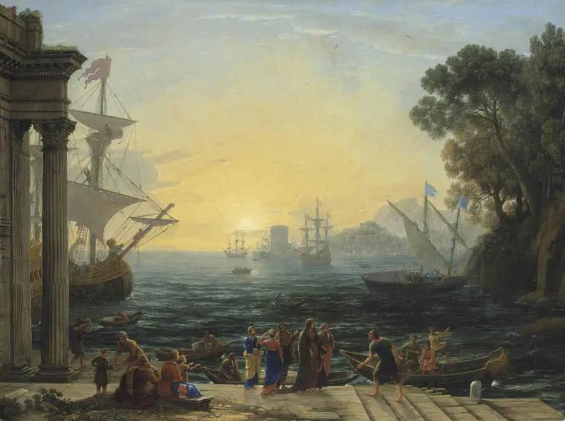 O embarque de Santa Paula em Ostia - Claude Lorrain