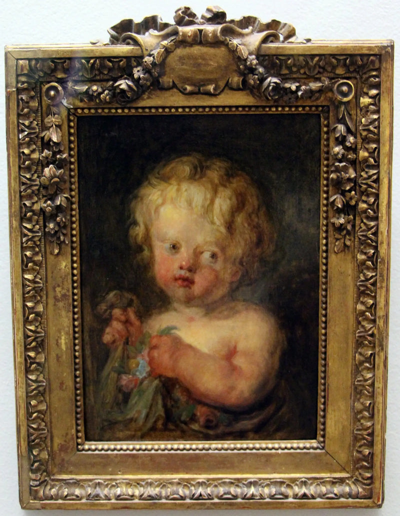 A Criança com Flores - Jean-Honoré Fragonard