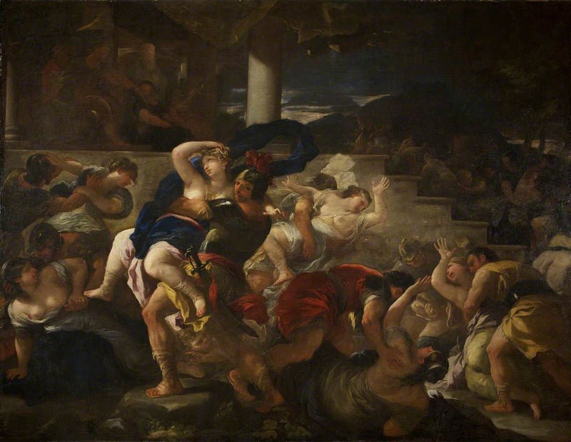 A retirada das Sabinas - Luca Giordano