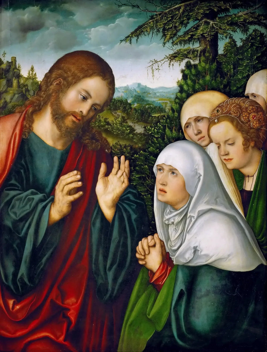 Os despedidos de Cristo de sua mãe - Lucas Cranach, o Velho