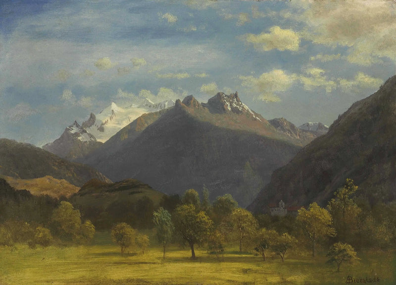 Os Alpes a partir de Viège - Albert Bierstadt