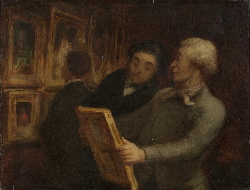Os amantes da pintura - Honoré Daumier