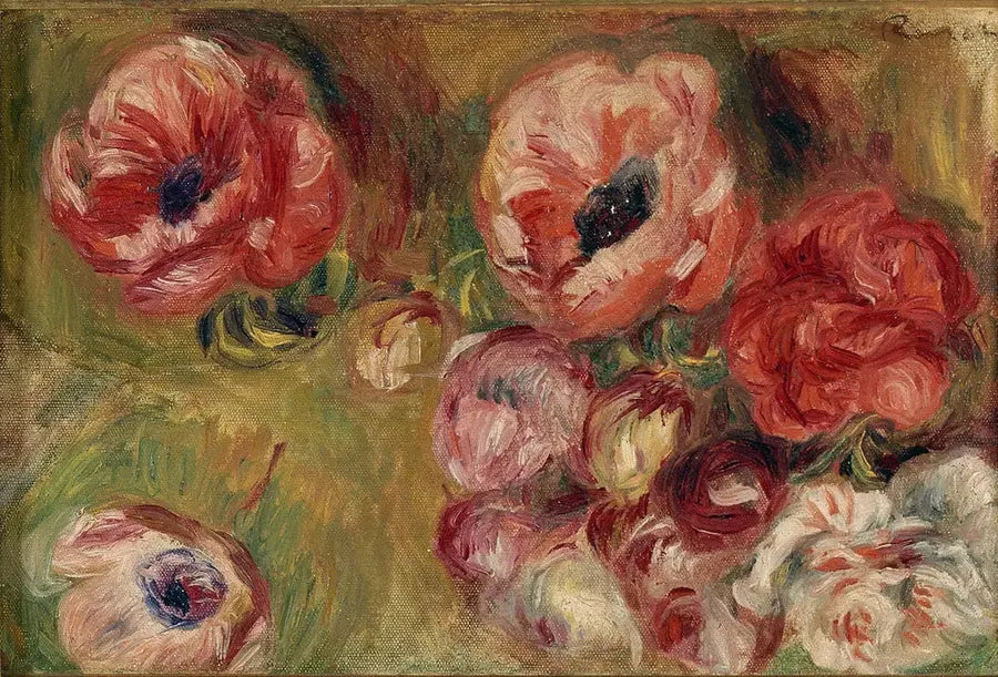 As anêmonas - Pierre-Auguste Renoir
