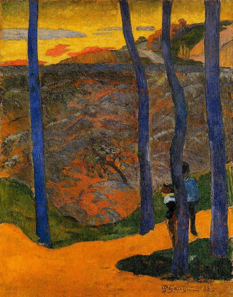 As árvores azuis (Você passará por aqui, a bela) - Paul Gauguin