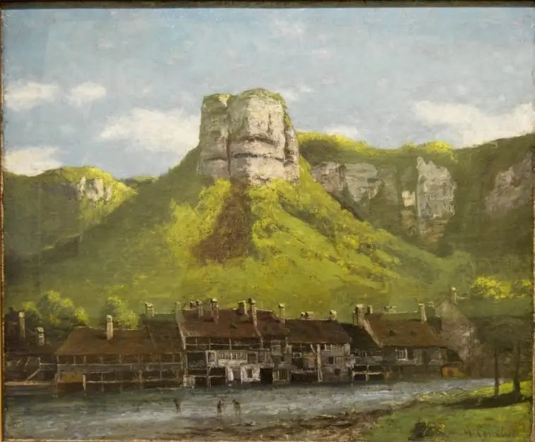 Os Ateliês de Fiação de Tréfilerie de Loue, perto de Ornans - Gustave Courbet