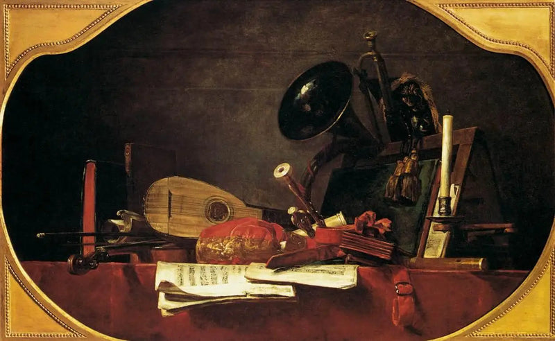 Os atributos da música - Jean Simeón Chardin