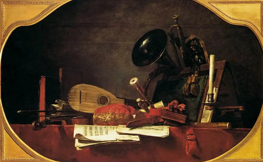 Os atributos da música - Jean Simeón Chardin