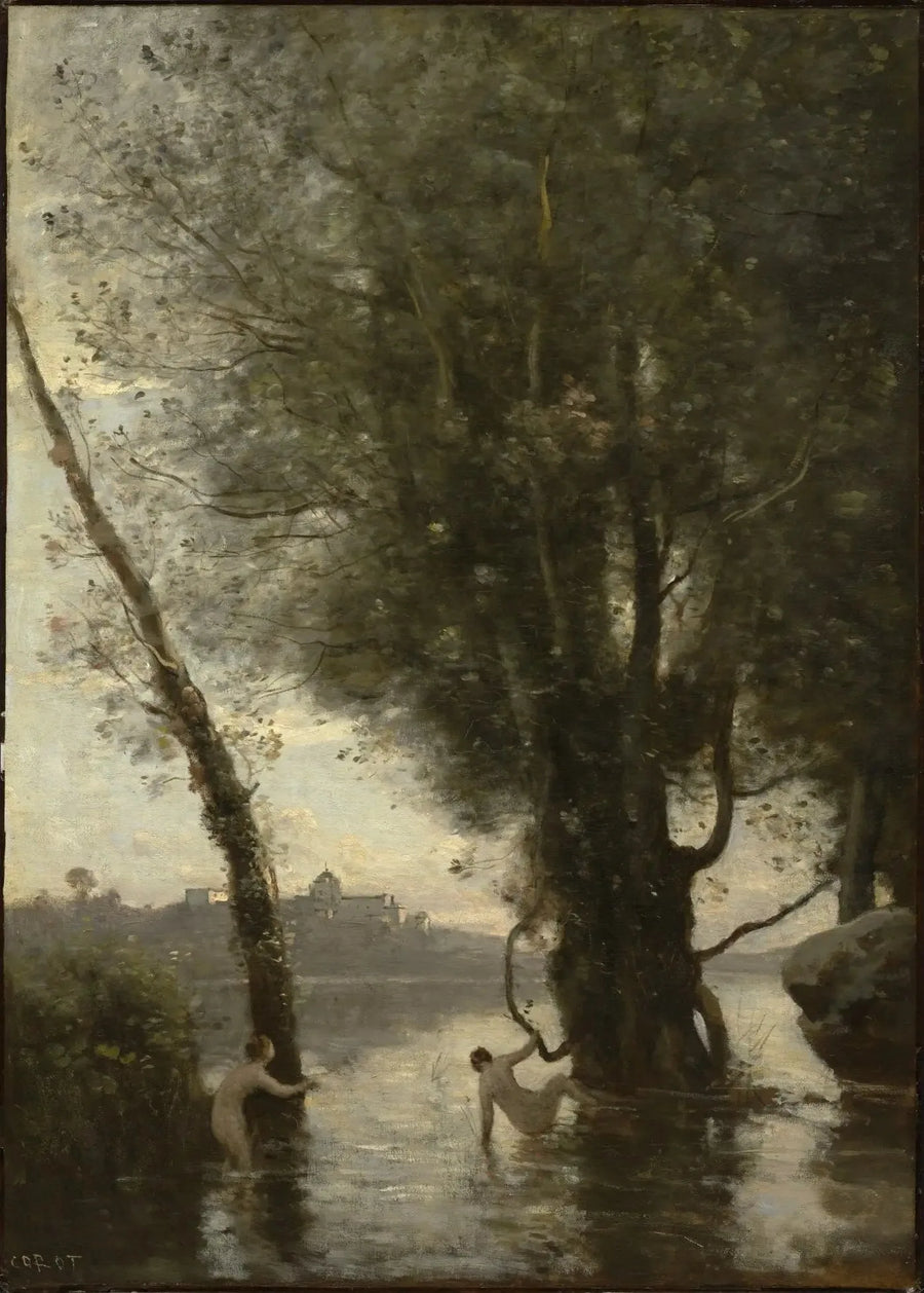As banhistas das ilhas Borromée - Jean-Baptiste Camille Corot
