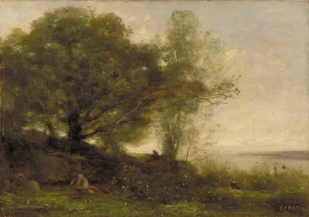 As Banheiras - Jean-Baptiste Camille Corot