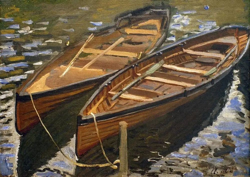 Les barques - Claude Monet image 1 copie de tableau peinte à la main