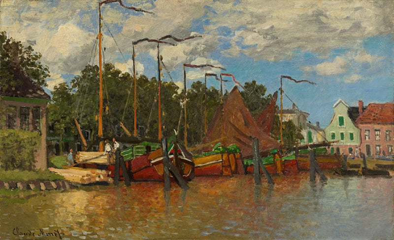 Os barcos em Zaandam - Claude Monet