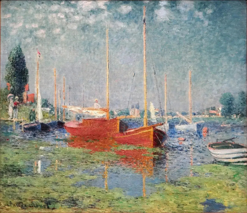 Os barcos vermelhos, Argenteuil - Claude Monet