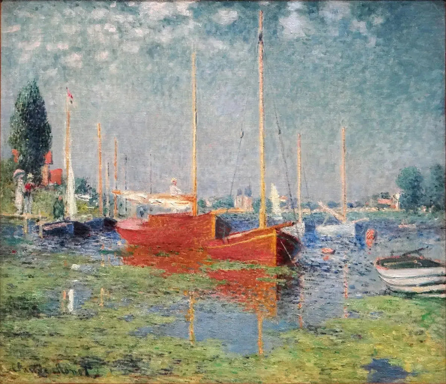 Os barcos vermelhos, Argenteuil - Claude Monet