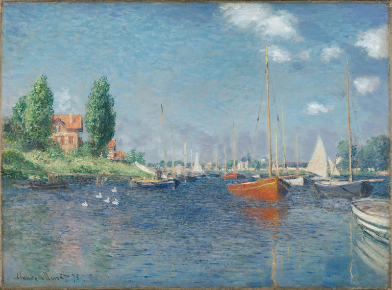 Os barcos vermelhos, Argenteuil - Claude Monet