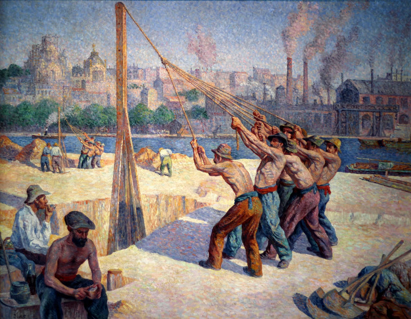 Os Batidores de Estacas - Maximilien Luce