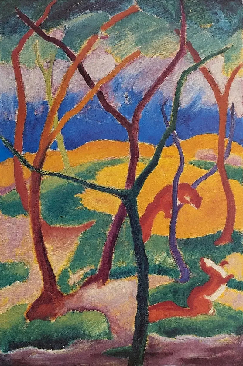 As doninhas brincam - Franz Marc
