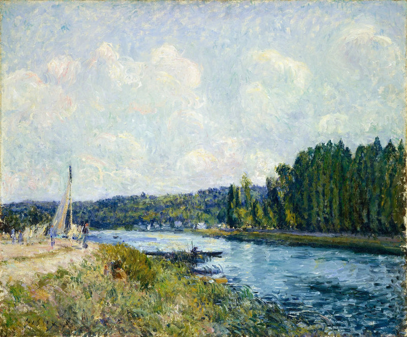 As Margens do Oise - Alfred Sisley