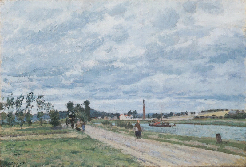 As Margens do Oise perto de Pontoise - Camille Pissarro