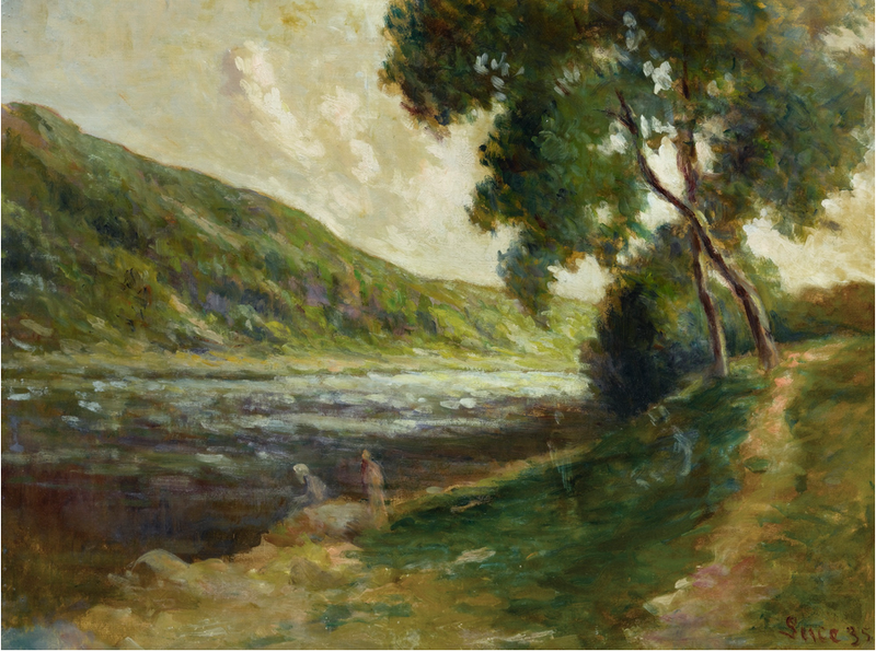 As Margens do Sena nas proximidades de Rolleboise - Maximilien Luce