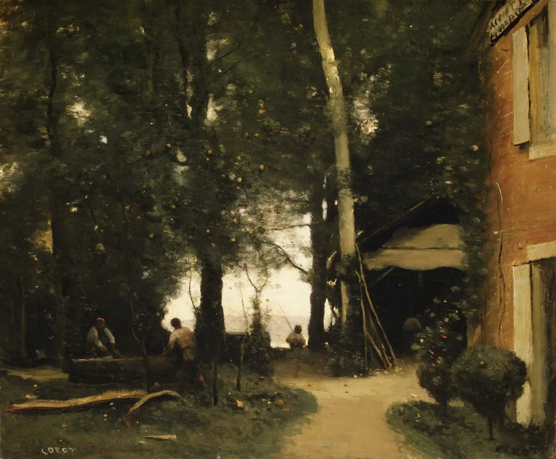 As margens do Sena em Conflans - Jean-Baptiste Camille Corot