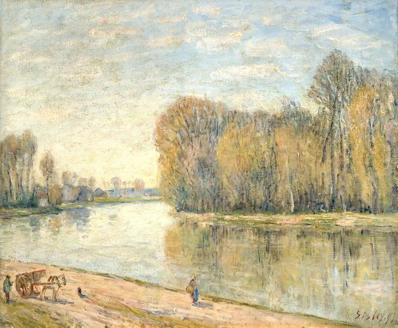As bordas do Loing - Alfred Sisley