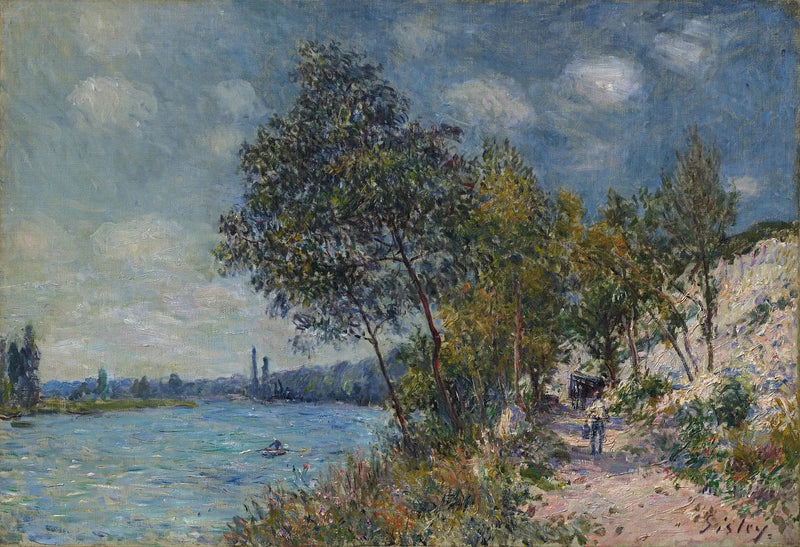 As pedreiras de Veneux ao sol, manhã - Alfred Sisley