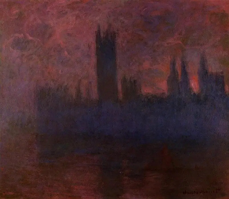 As Câmaras do Parlamento, Sinfonia em Rosa - Claude Monet