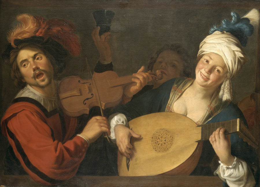 Os Cantores - Gerrit van Honthorst