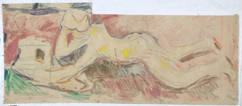 Os Pesquisadores: menino descansando sobre a barriga - Edvard Munch