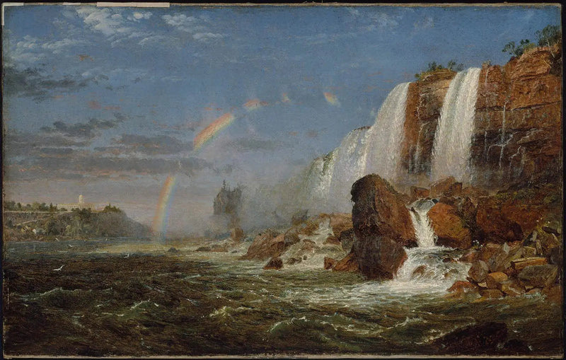 As quedas do Niágara a partir da base da Ilha Goat - Jasper Francis Cropsey