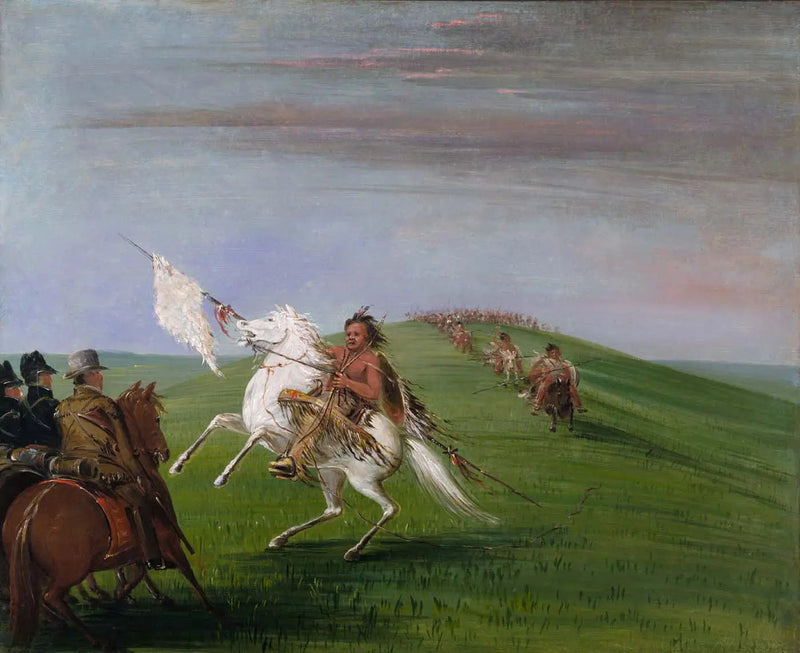 Os Comanches encontram os Dragões - George Catlin