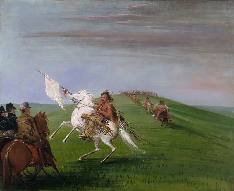 Os Comanches encontram os Dragões - George Catlin
