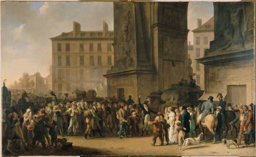 Os Conscriptos de 1807 desfilando diante da porta Saint-Denis - Louis-Léopold Boilly