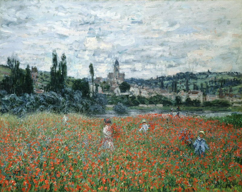 Os Papoulas perto de Vétheuil - Claude Monet