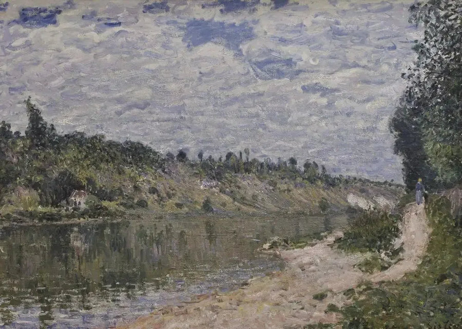 Os Encostas de la Celle, vista de Saint-Mammès - Alfred Sisley