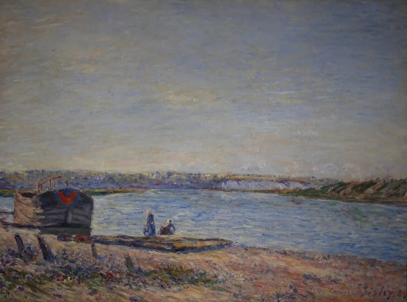 Os Encostas de Veneux, vistos de Saint Mammès - Alfred Sisley