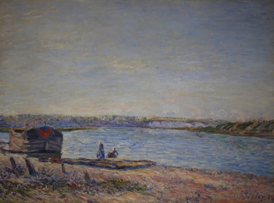 Os Encostas de Veneux, vistos de Saint Mammès - Alfred Sisley